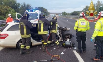 Grave Incidente In A Auto Tampona Un Mezzo Pesante Prima Brescia