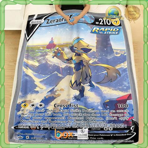 HOT Fleece Blanket Zeraora V Chilling Reign Custom Pokemon Boxbox Branding Luxury T Shirts