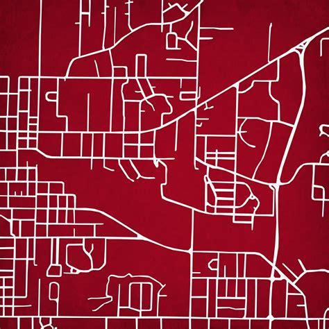 Arkansas State University Campus Map Art - City Prints