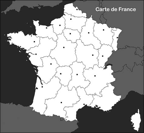 Carte De France Vierge Voyages Cartes