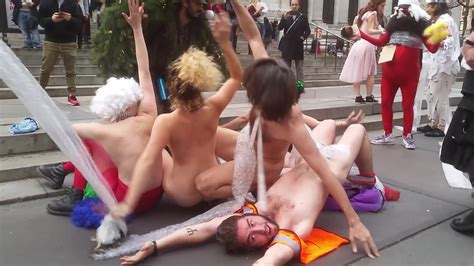Nude Protest By The New York Public Library ThisVid