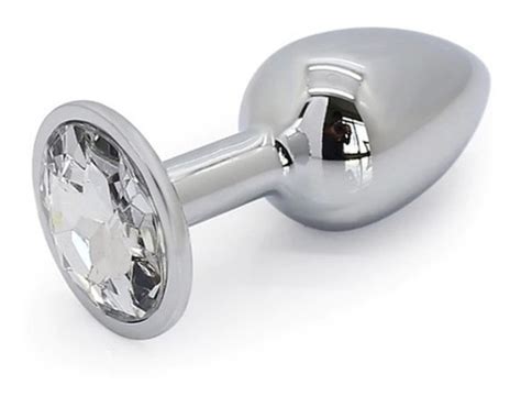 Butt Plug Anal Grande Con Joya Dildo De Acero Inoxidable Cm Meses Sin Intereses