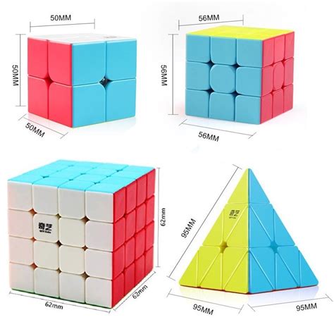 Cuber QiYi Stickerless 2x2 3x3 4x4 Pyraminx Rubik Magic Cube Qidi 2x2X2