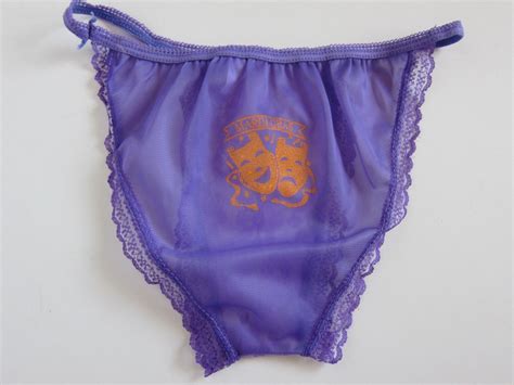 Vintage S Mardi Gras Nwot Silky Sheer Lace String Bikini Panties Os Ebay