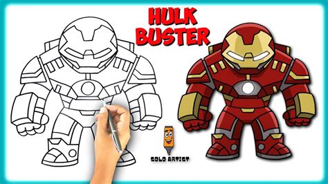 How To Draw Hulkbuster The Avengers Simple Easy YouTube