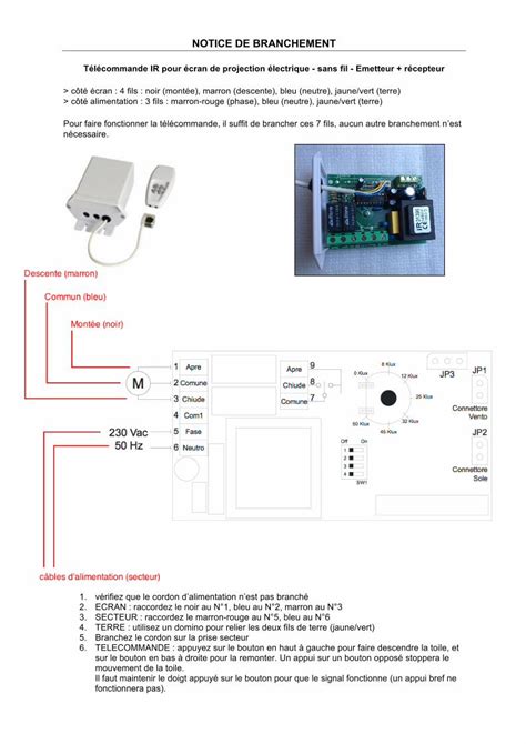 Pdf Notice De Branchement De Branchement T L Commande Ir Pour Cran