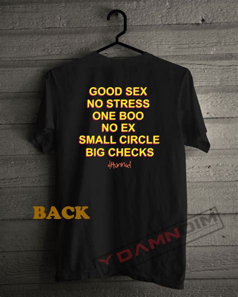 Good Sex No Stress One Boo No Ex Small Circle Big Checks Shirt