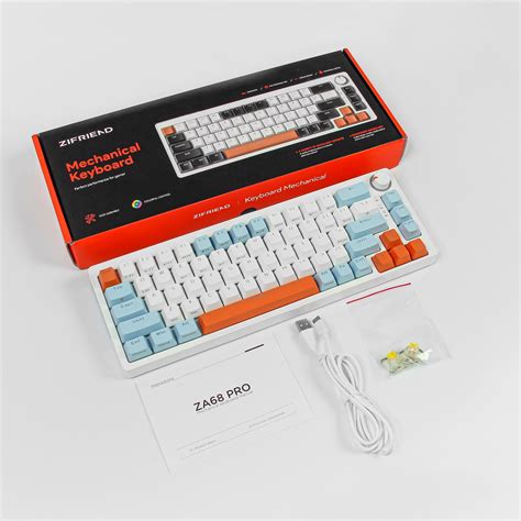 Zifriend Za Hot Swappable Rgb Mechanical Keyboard Sky Blue Tnt Custom Linear Switch Vibe