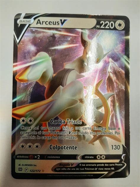 Carta Pok Mon Arceus V Brs Ultra Rare Astri Lucenti Near