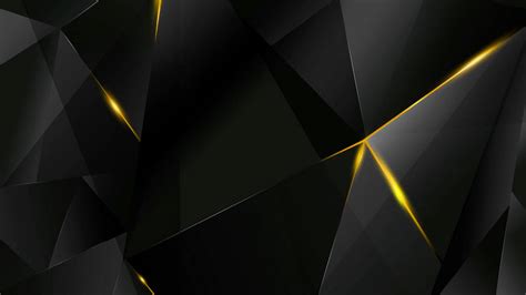 wallpapers yellow abstract polygons black bg  kaminohunter