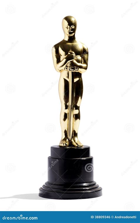 Replica of an Oscar award stock photo. Image of white - 38809346