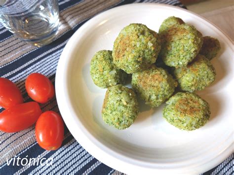 Albóndigas veganas de brócoli garbanzos y arroz receta saludable