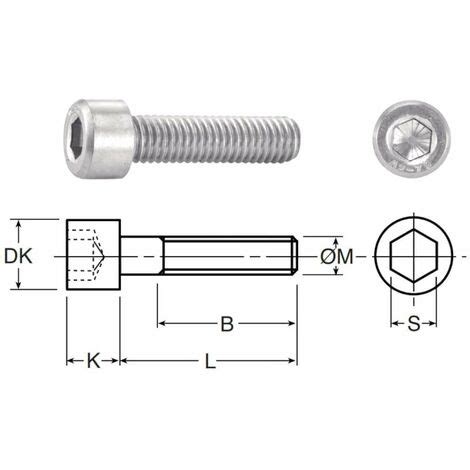 10x Vis métaux CHC BTR acier inoxydable A2 norme DIN 912 RVS