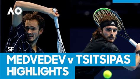 Daniil Medvedev Vs Stefanos Tsitsipas Match Highlights Sf