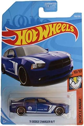 Hot Wheels Muscle Mania 10 10 Blue 11 Dodge Charger R T 158 250