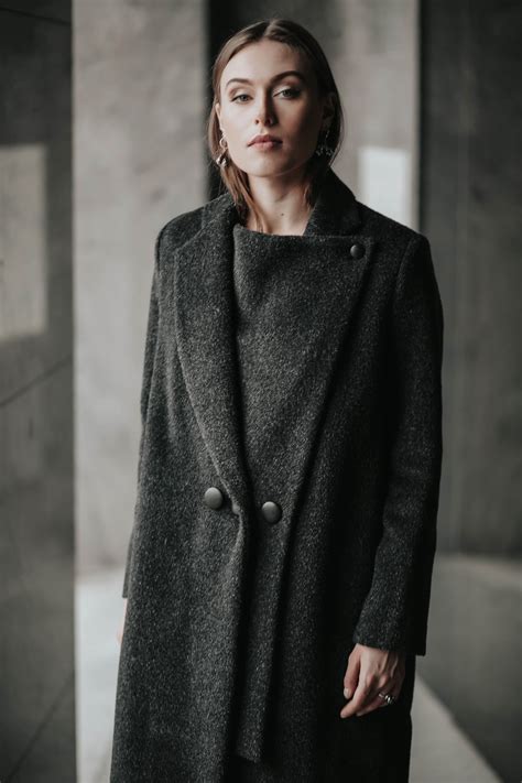 Women Coat Dark Grey Winter Coat Warm Coat Classic Coat Etsy Coats