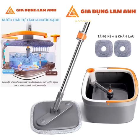 bo cay choi lau nha tach nuoc ban tu vat thong minh xoay