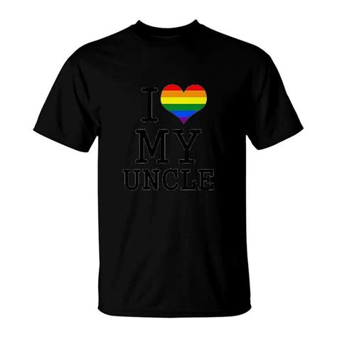 I Love My Uncle Lgbt Flag Heart Gay Uncle T Shirt Seseable