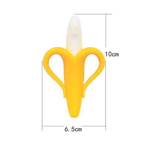 Детская силиконовая учебная зубная щетка без бисфенола в форме банана ...