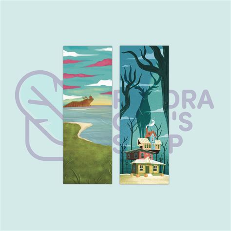 Segnalibro ispirato a La casa sul mare celeste e Sotto la porta dei