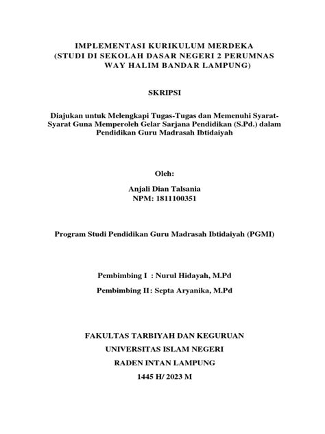 Skripsi Bab 1 2 Dapus Pdf