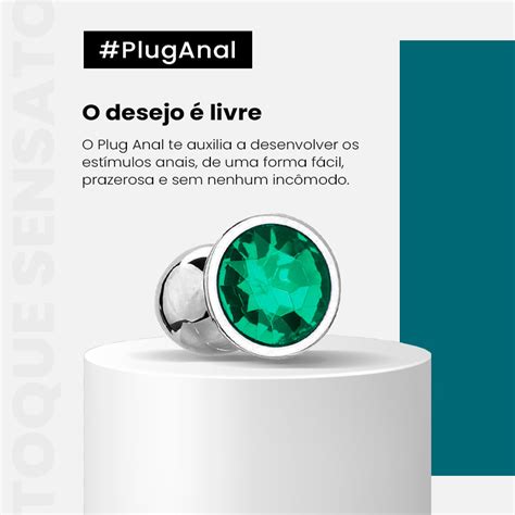 Plug Anal Redondo Pequeno Joia Verde Toque Sensato
