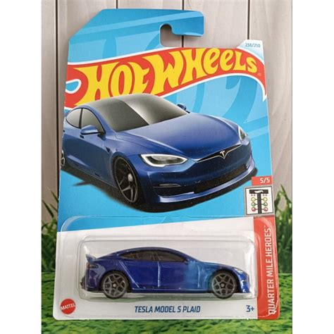 Hot WHEELS TESLA MODEL S PLAID BLUE P Shopee Singapore