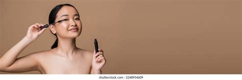 Brunette Asian Model With Naked Shoulders Images Stock Photos Vectors Shutterstock