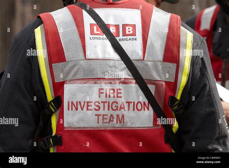 Lfb Fire Investigation Team At The Scene Of A House Fire In Neasden