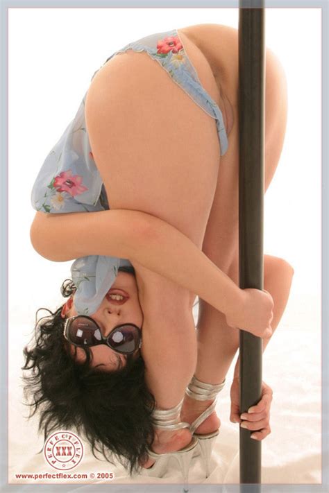 Flexible Brunette Pole Dances Dildo Her Tight Pink Pussy Porn Pictures XXX Photos Sex Images