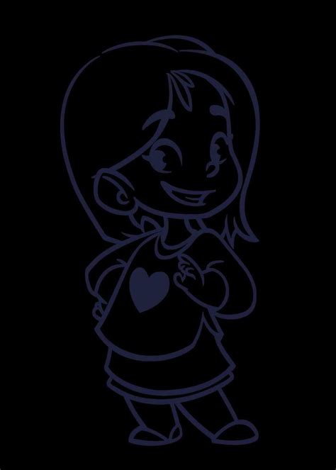 vector color cartoon image   cute  girl outlines
