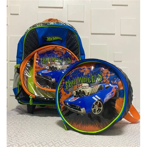 Mochila De Rodinhas Hot Wheels Semi Nova Shopee Brasil