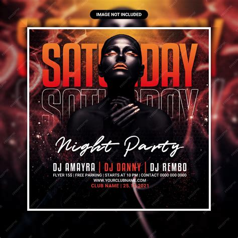 Premium PSD | Friday night out club party flyer template