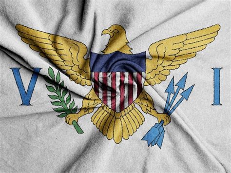 Premium Photo Fabric Flag Of The United States Virgin Islands