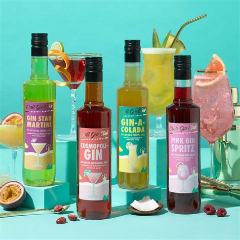 cocktail syrup mixology bundle  craft gin club notonthehighstreetcom