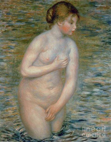 Nude In The Water Painting By Pierre Auguste Renoir Pixels