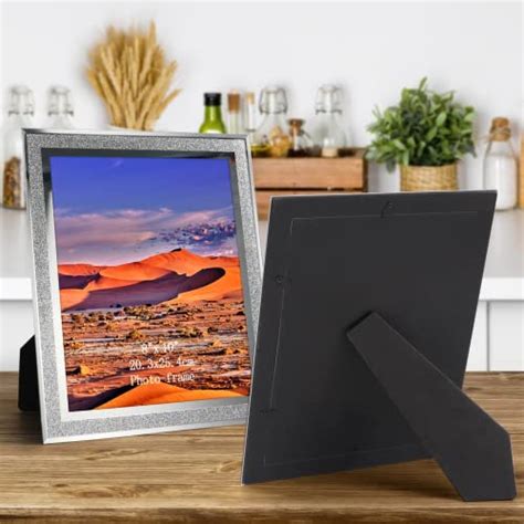 Calenzana X Picture Frame Sparkle Glass Photo Frames For Tabletop