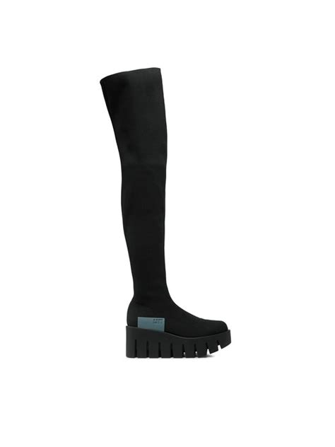 Cizme Lungi Muschetar United Nude Grip Long Boot Lo Negru