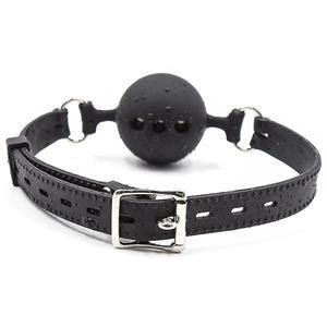 Amazon Ryozoch Silicone Breathable Ball Gag For Adult Bondage Restraints Sex Play Black