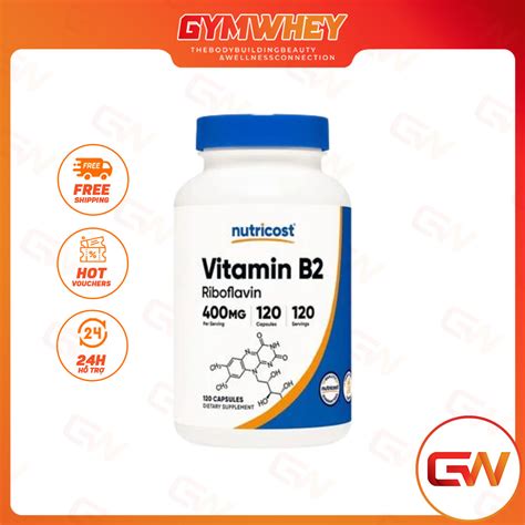 Nutricost Vitamin B2 120 Viên Giá Tốt Nhất Tại GymWhey GymWhey Shop