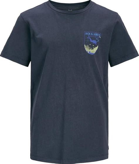 Футболка для хлопця Jack & Jones 12180265-2 темно-синя з водолазом (152 ...