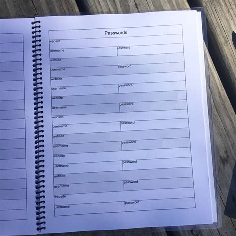 large print format financial notebook printable cooper family printing