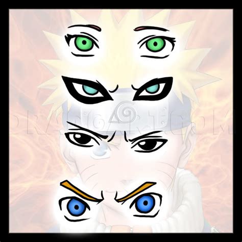 how to draw naruto eyes