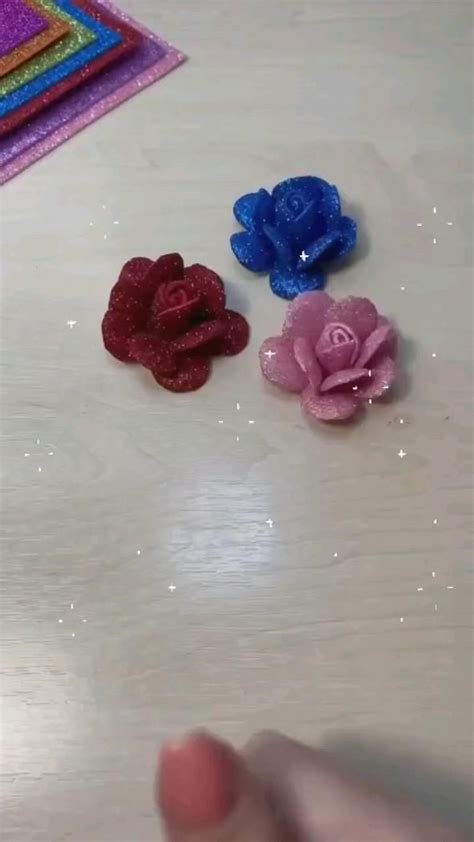 Foming Sheeet Flowers 🌺🌺🌺🌺🌺🌺🌺 Fabric Flowers Diy Ribbon Crafts Diy