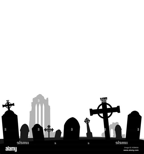 Halloween Silhouette Card And Background Stock Photo Alamy