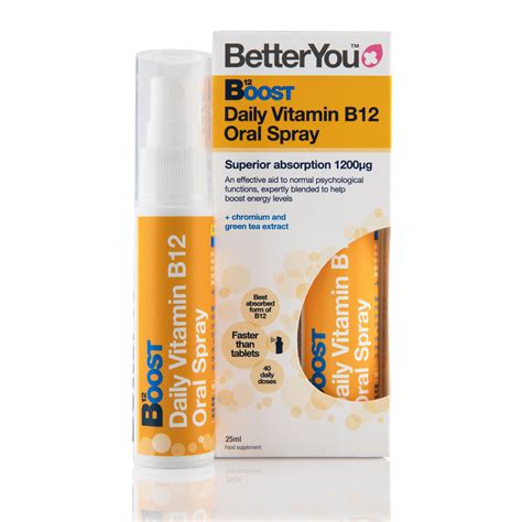 BetterYou Витамин В12 1200 μg Бууст + Хром Орален спрей 25 ml - Аптеки 36.6