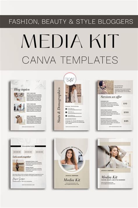 The Fashion Beauty And Style Blogger S Media Kit For Canva Templates