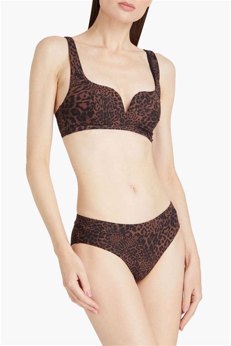 JETS AUSTRALIA BY JESSIKA ALLEN Leopard Print Mid Rise Bikini Briefs