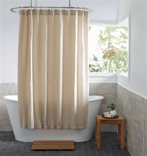 Organic Waffle Shower Curtain Rejuvenation