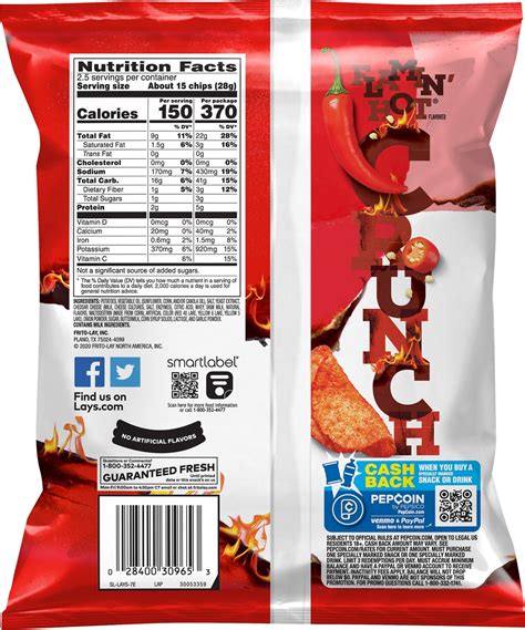 Lay S Kettle Cooked Flamin Hot Flavored Potato Chips Oz Shipt